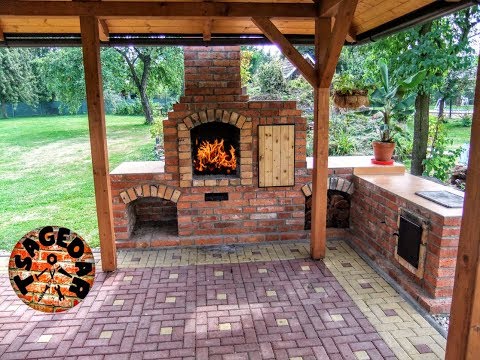 Zahradní krb s udírnou - stavba / DIY building outdoor fireplace with smoker and grill